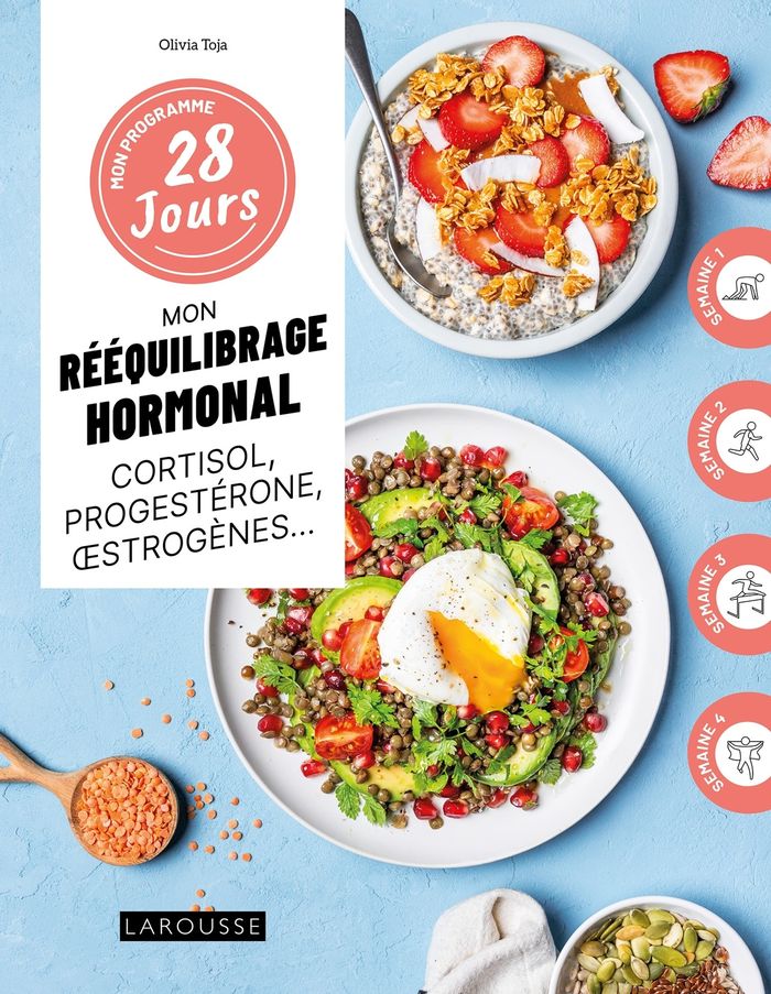 Couverture du livre « Mon rééquilibrage hormonal » de Olivia Toja, librairie Les Contes Infusés à Corte