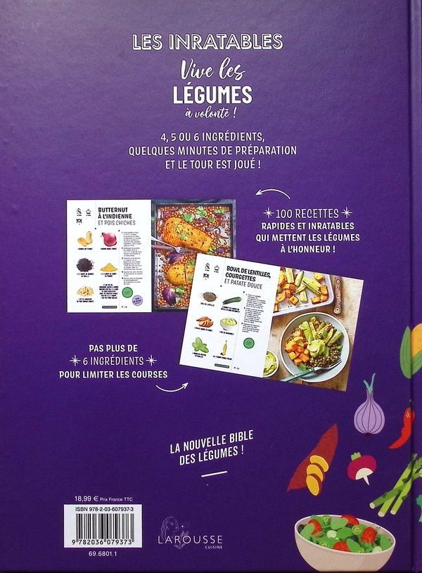 Quatrième de couverture de « Vive les légumes à volonté ! »