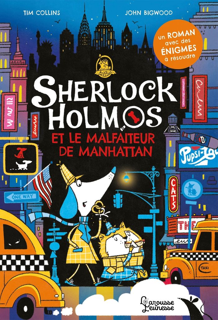 Couverture du livre « Sherlock Holmos et le malfaiteur de Manhattan » de Tim Collins, librairie Les Contes Infusés à Corte