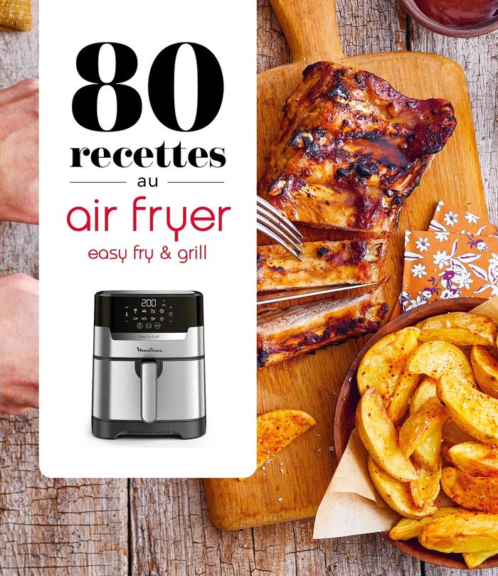 Couverture du livre « 80 recettes au air fryer : easy fry & grill » de Pauline Dubois-Platet, librairie Les Contes Infusés à Corte