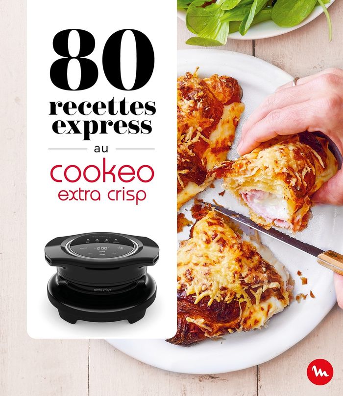Couverture du livre « 80 recettes express au Cookeo extra crisp » de Collectif, librairie Les Contes Infusés à Corte