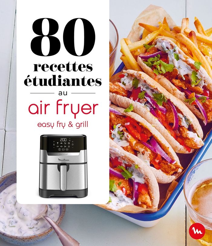 Couverture du livre « 80 recettes étudiantes au Air fryer : easy fry & grill » de Collectif, librairie Les Contes Infusés à Corte