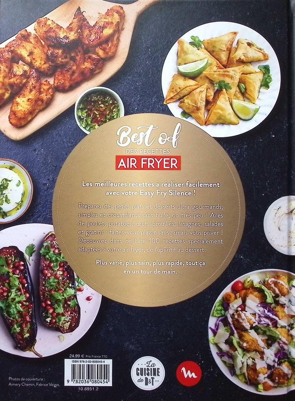 Quatrième de couverture de « Best of des recettes air fryer : faites frire, griller ou rôtir en toute légèreté... »
