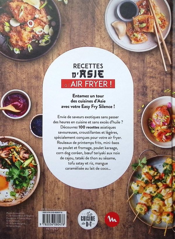 Quatrième de couverture de « Recettes d'Asie au Air Fryer ! »