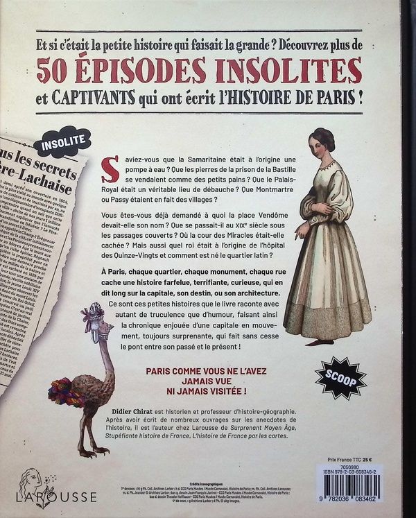 Quatrième de couverture de « Stupéfiante histoire de Paris »