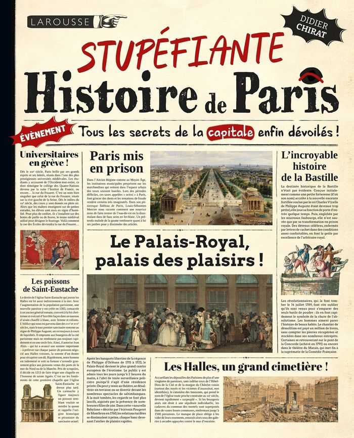 Couverture du livre « Stupéfiante histoire de Paris », librairie Les Contes Infusés à Corte