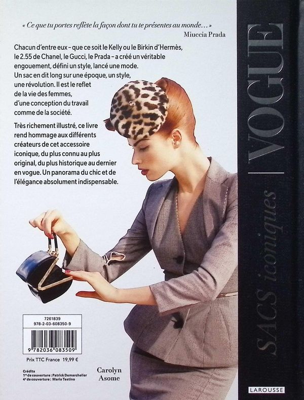 Quatrième de couverture de « Sacs iconiques : Vogue »