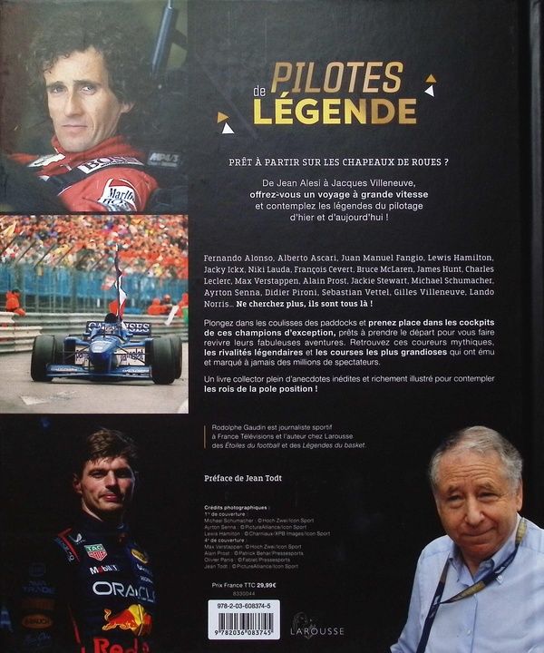 Quatrième de couverture de « Pilotes de légende »