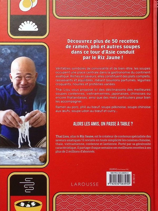 Quatrième de couverture de « Ramen, phô & cie : 50 recettes de soupes et accompagnements »