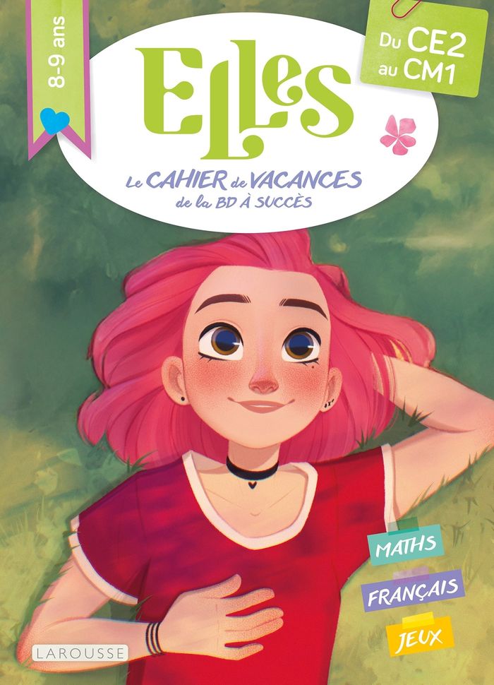 Couverture du livre « MON CAHIER DE VACANCES ELLES - DU CE2 AU CM1 » de Valerie Cluzel, librairie Les Contes Infusés à Corte