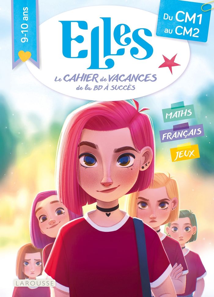 Couverture du livre « MON CAHIER DE VACANCES ELLES - DU CM1 AU CM2 » de Valerie Cluzel, librairie Les Contes Infusés à Corte