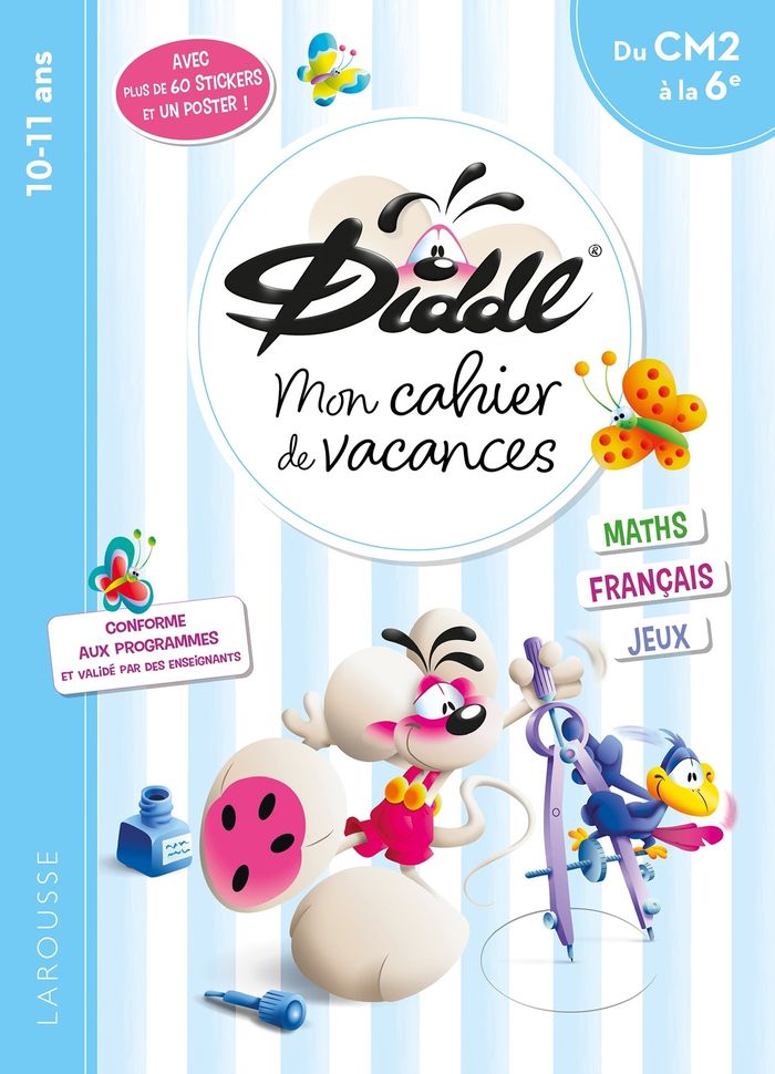 Couverture du livre « MON CAHIER DE VACANCES DIDDL - DU CM2 A LA 6E » de Sandra Lebrun, librairie Les Contes Infusés à Corte