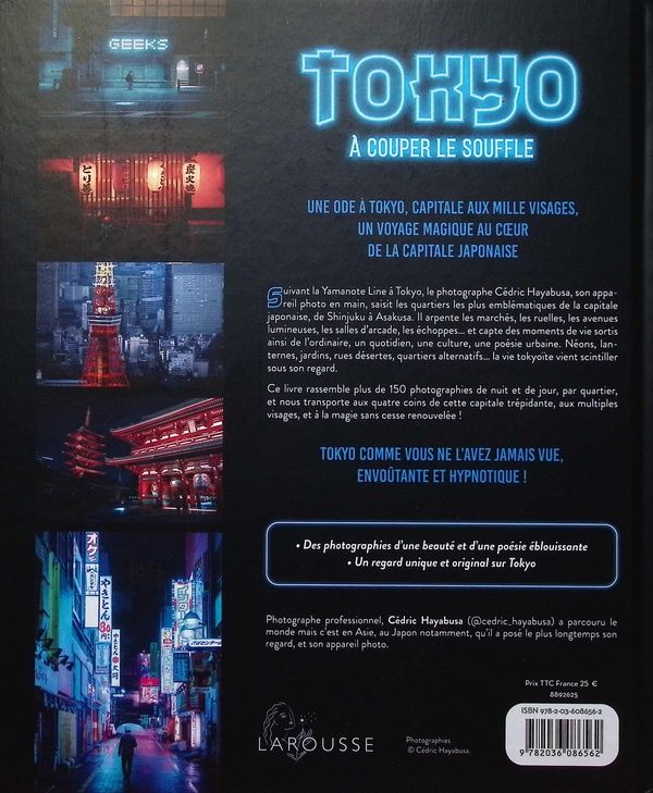 Quatrième de couverture de « Tokyo à couper le souffle »