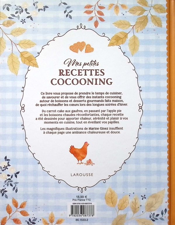 Quatrième de couverture de « MES PETITES RECETTES COCOONING - DOUCEURS ET BOISSONS CHAUDES A SAVOURER »