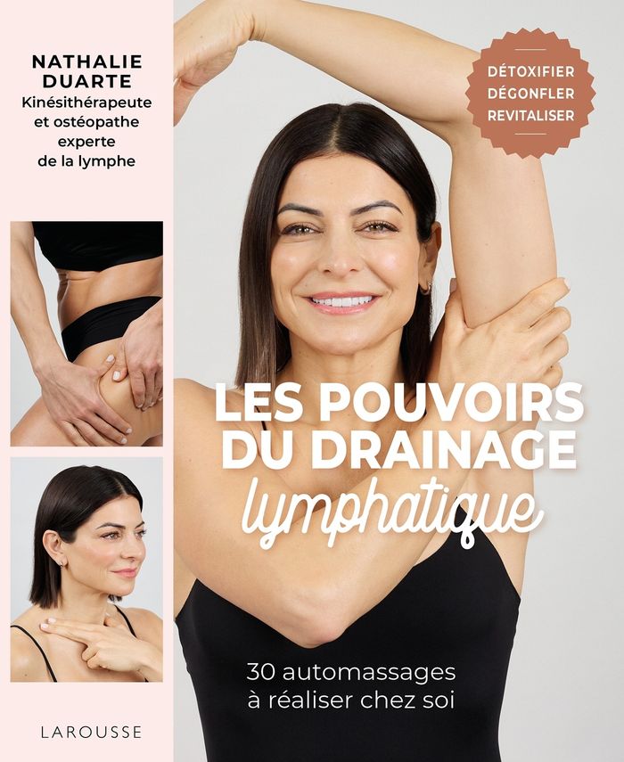 Couverture du livre « LES POUVOIRS DU DRAINAGE LYMPHATIQUE - 30 AUTOMASSAGES A REALISER CHEZ SOI », librairie Les Contes Infusés à Corte