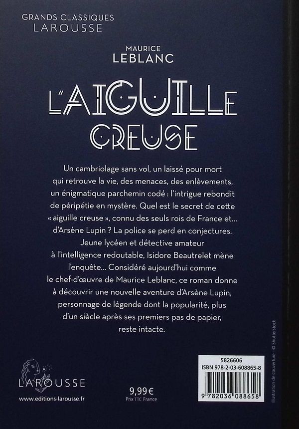 Quatrième de couverture de « L'Aiguille creuse »