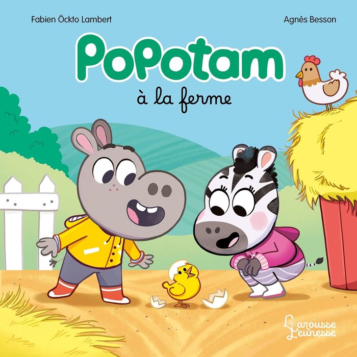Couverture du livre « Popotam à la ferme » de Agnès Besson, librairie Les Contes Infusés à Corte