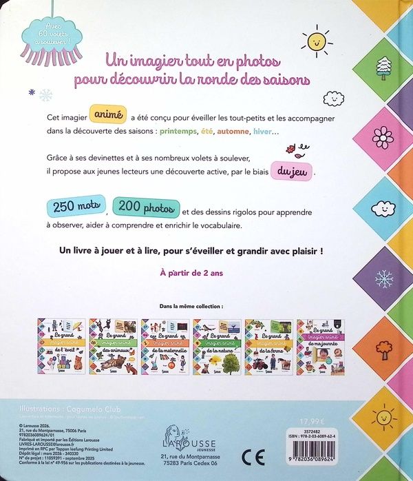 Quatrième de couverture de « Le Grand imagier animé des saisons »