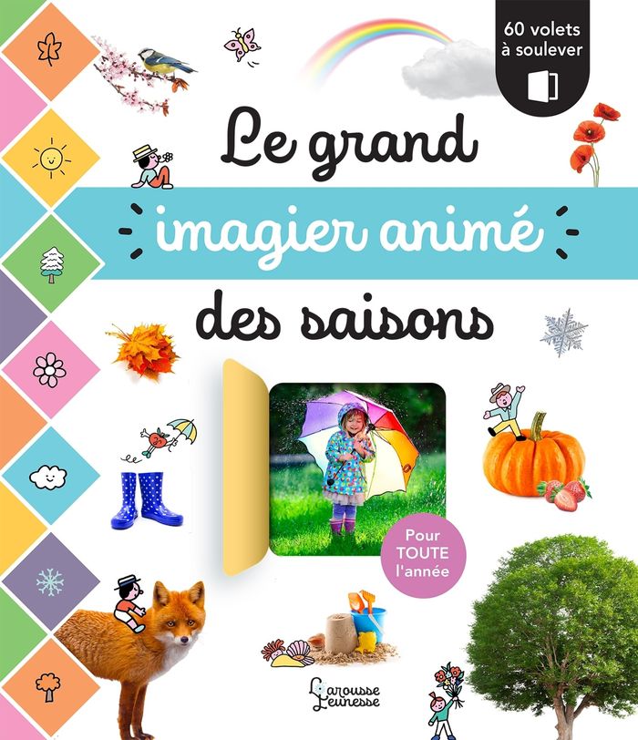 Couverture du livre « Le Grand imagier animé des saisons », librairie Les Contes Infusés à Corte