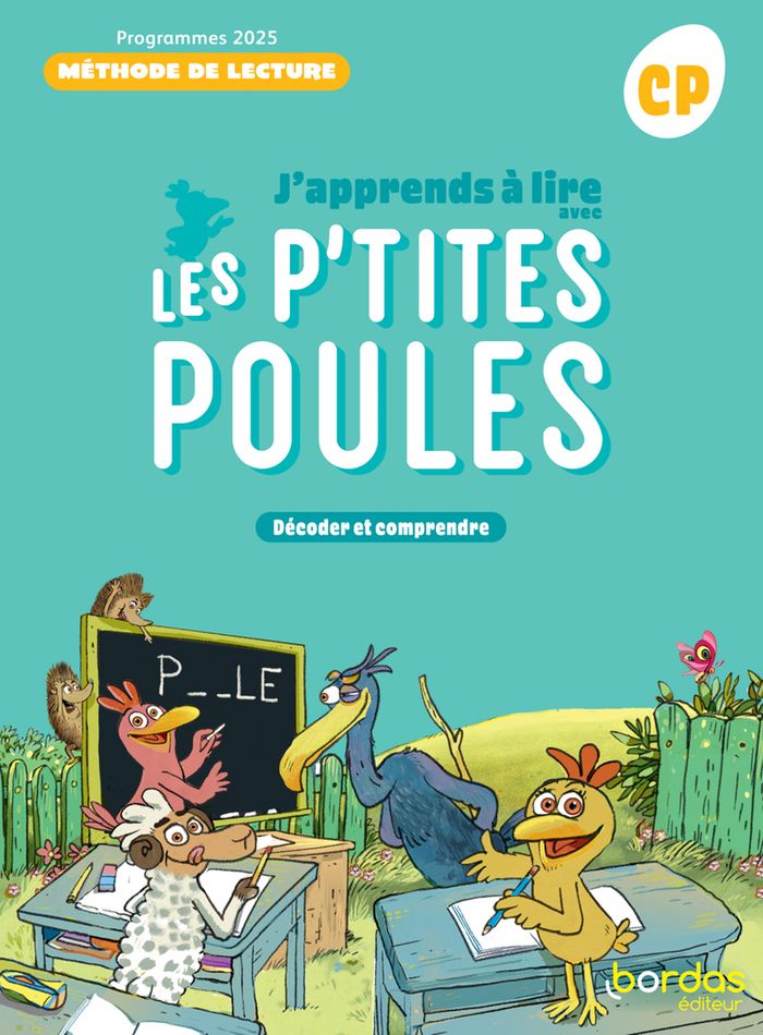 Couverture du livre « J'apprends à lire avec "Les P'tites poules" : méthode de lecture », librairie Les Contes Infusés à Corte