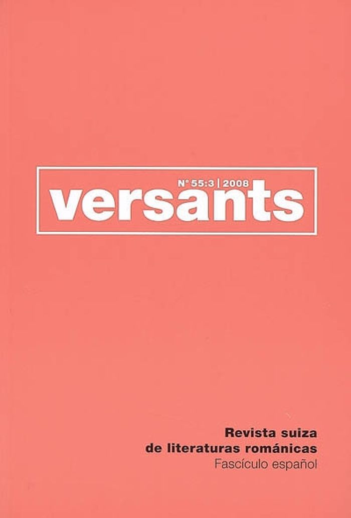 Couverture du livre « VERSANTS 55. FASCICULE ESPAGNOL.  CUERPO Y TEXTO. » de Collectif, librairie Les Contes Infusés à Corte