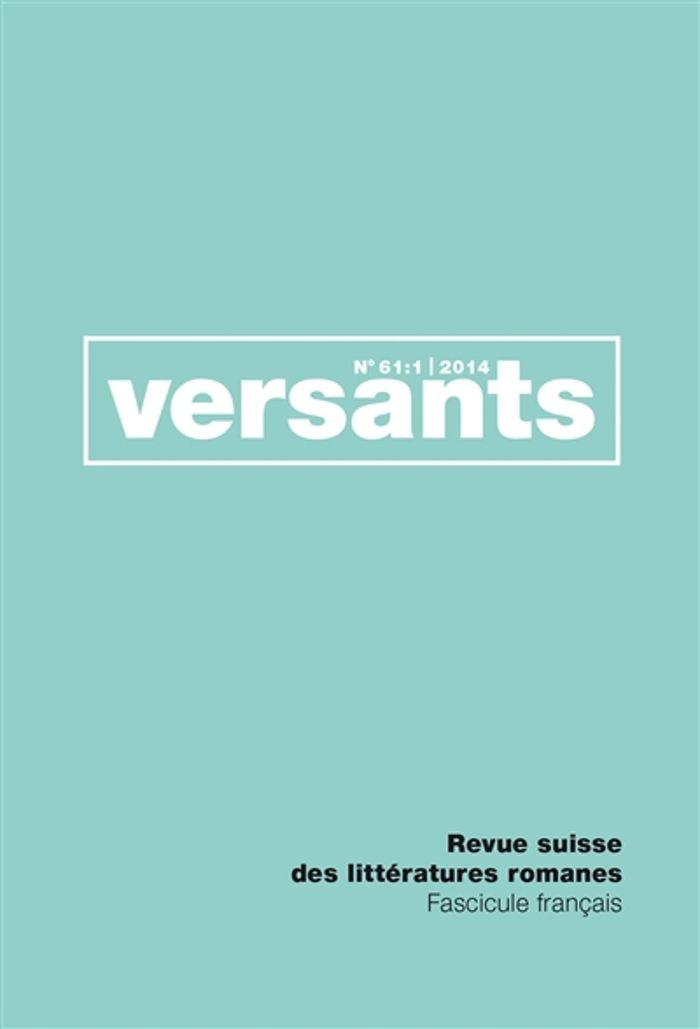 Couverture du livre « REVUE VERSANTS N 61/1. FASCICULE FRANCAIS. » de Collectif, librairie Les Contes Infusés à Corte