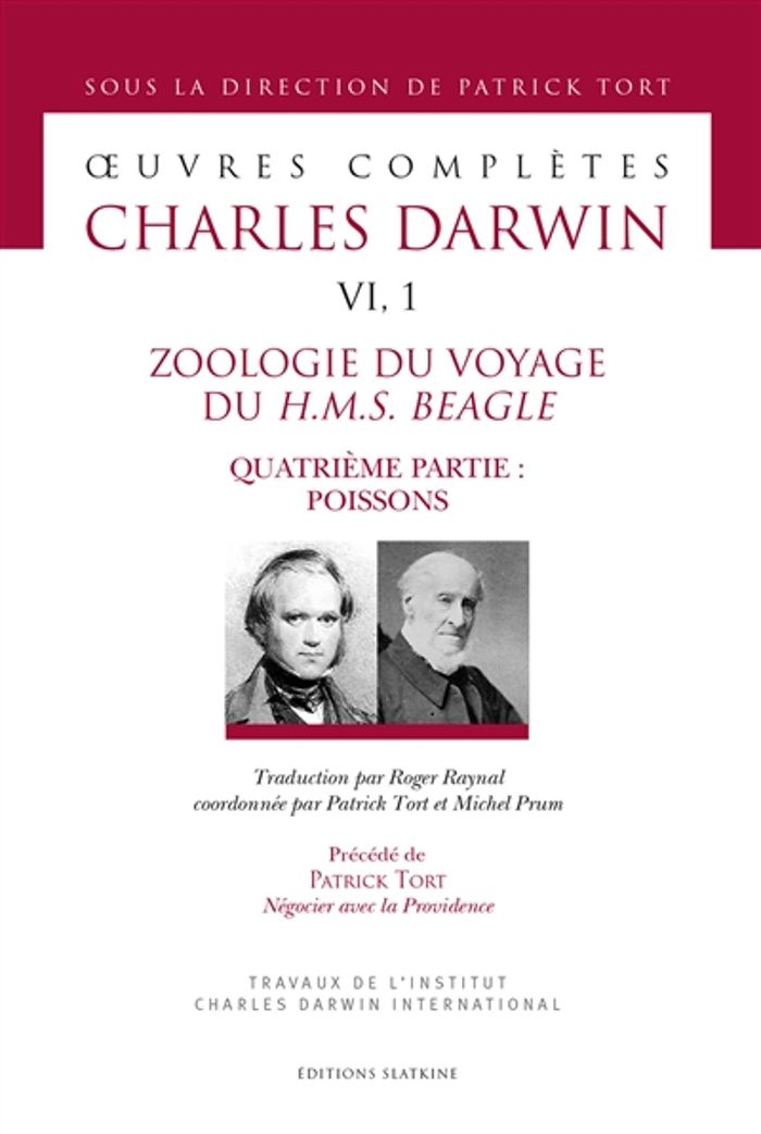 Couverture du livre « ZOOLOGIE DU VOYAGE DU H.M.S. BEAGLE. QUATRIEME PARTIE: POISSONS - OEUVRES COMPLETES DE CHARLES DARWI », librairie Les Contes Infusés à Corte