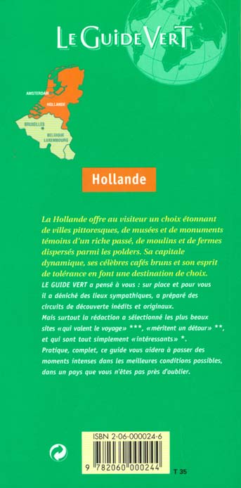 Quatrième de couverture de « GDE VERT HOLLANDE »