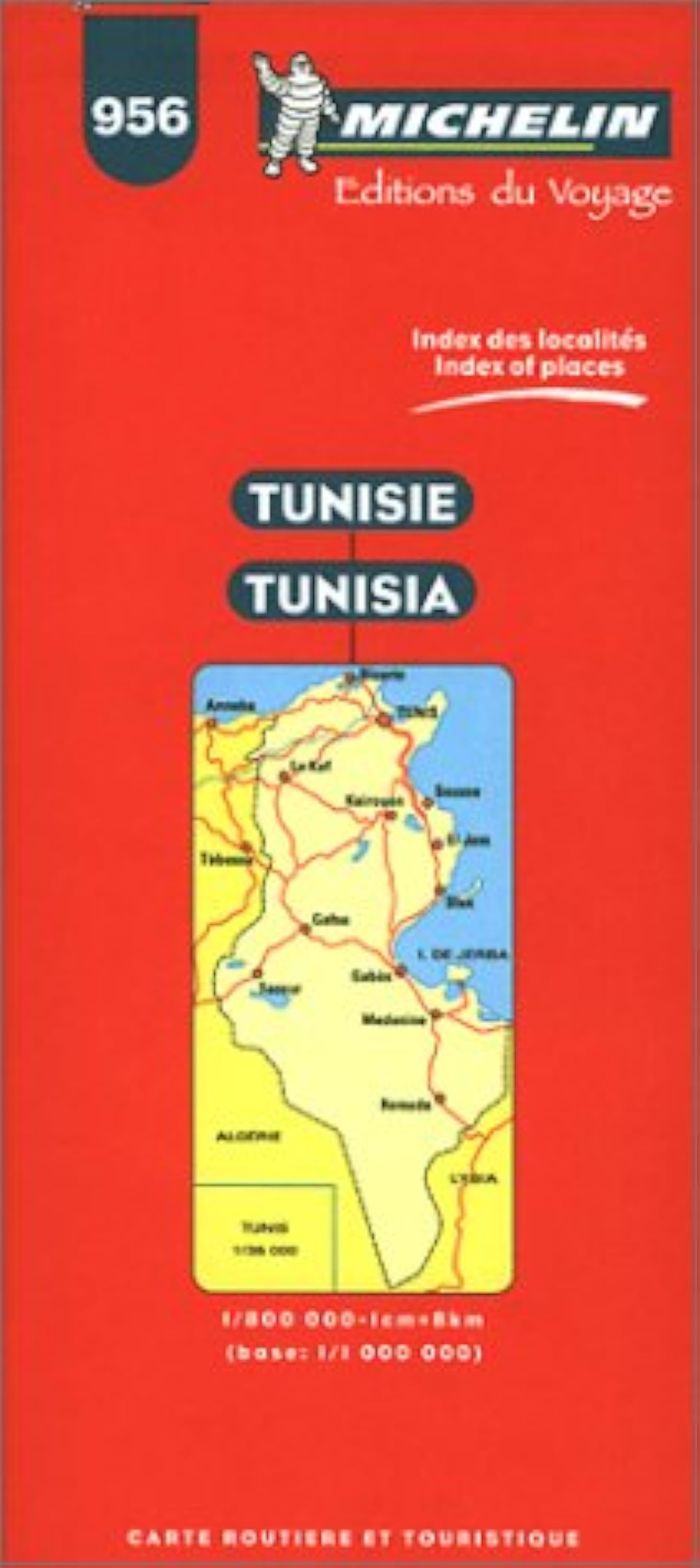 Couverture du livre « TUNISIE 1/800.000 » de Xxx, librairie Les Contes Infusés à Corte