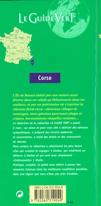 Quatrième de couverture de « GDE VERT CORSE-11 »