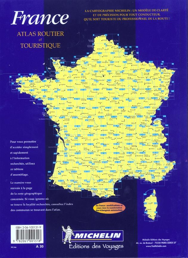 Quatrième de couverture de « ATLAS ROUTIER FRANCE 2002 PF (RELIE) »