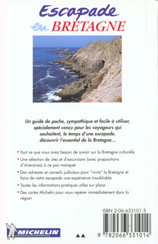 Quatrième de couverture de « 6331: GUIDE ESCAPADE ; BRETAGNE EN ANGLAIS »