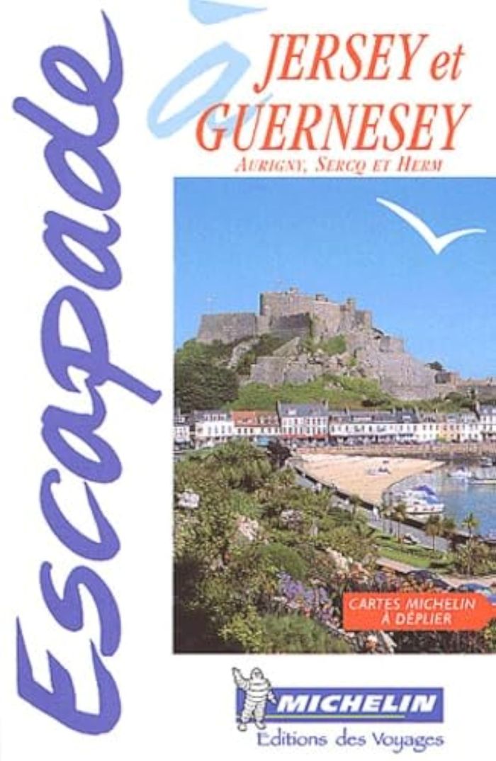 Couverture du livre « 6577: GUIDE ESCAPADE ; JERSEY GUERNESEY (AURIGNY, SERCQ ET HERM) EN FRANCAIS » de Michelin, librairie Les Contes Infusés à Corte