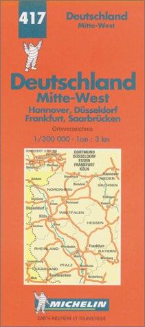 Couverture du livre « 417: CARTES REGIONALES ; MITTEWEST AU 1/300000 » de Michelin, librairie Les Contes Infusés à Corte