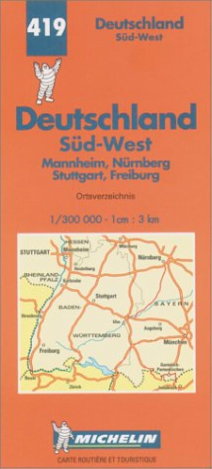 Couverture du livre « 419: CARTES REGIONALES ; SUDWEST  AU 1/300000 » de Michelin, librairie Les Contes Infusés à Corte