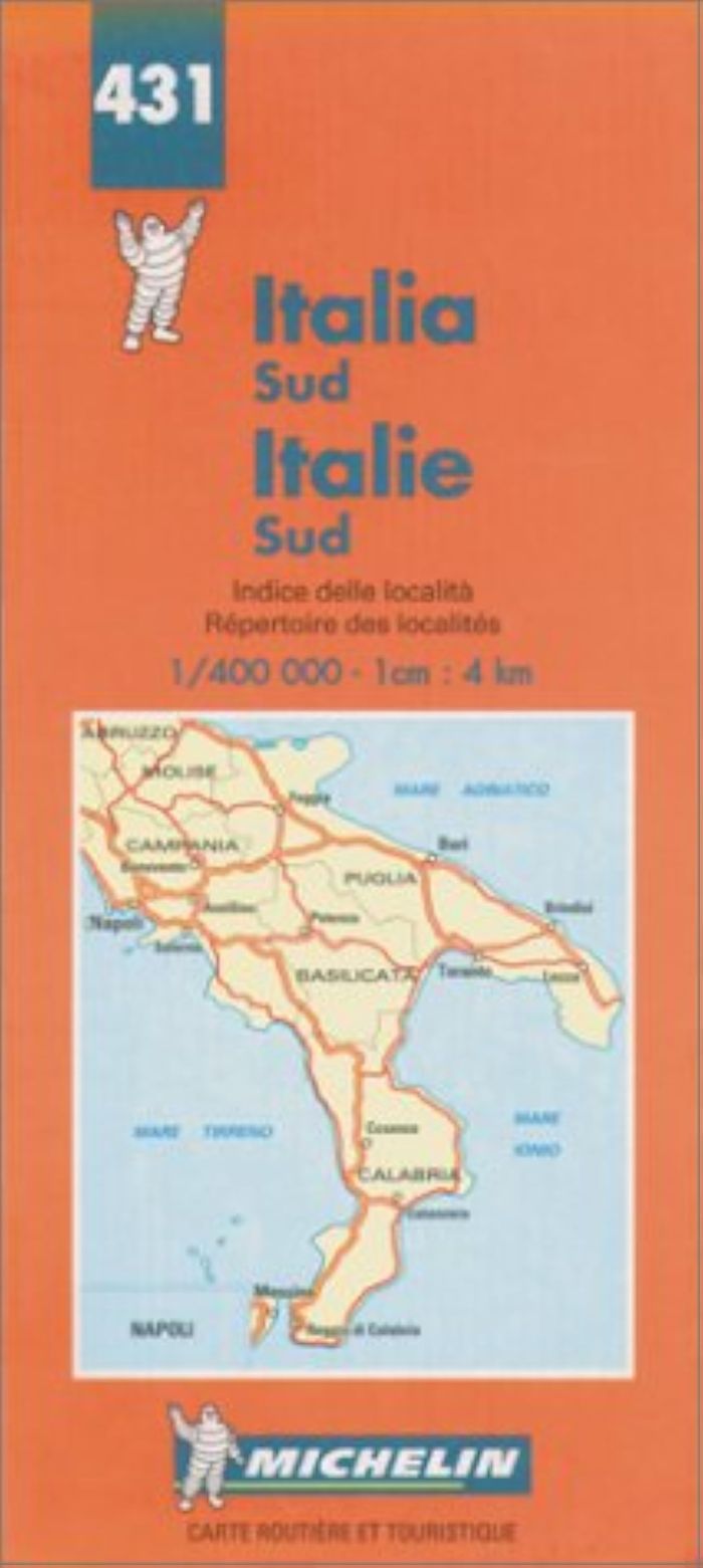 Couverture du livre « 431: CARTES REGIONALES ; SUD AU 1/400000 » de Michelin, librairie Les Contes Infusés à Corte