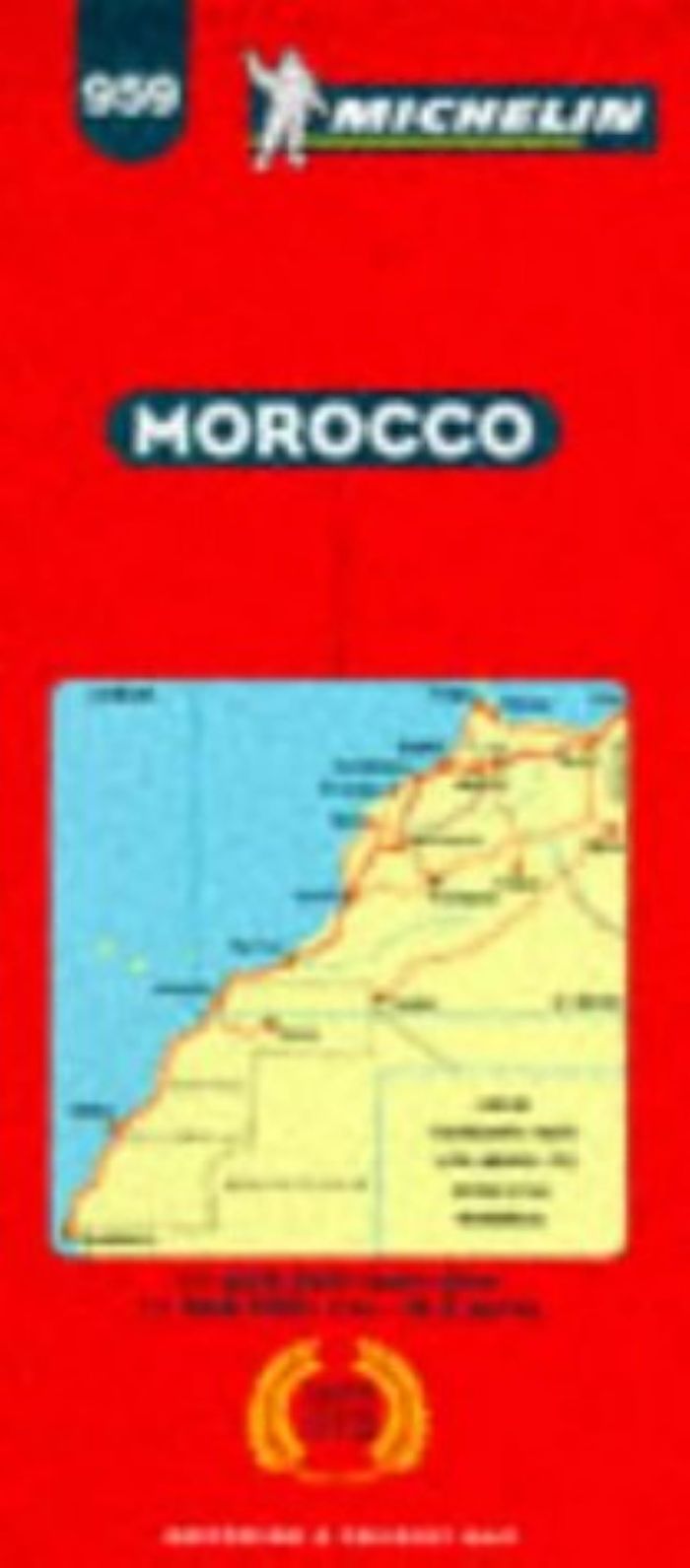 Couverture du livre « 959: CARTES PAYS ; MAROC AU 1/1000000 » de Michelin, librairie Les Contes Infusés à Corte