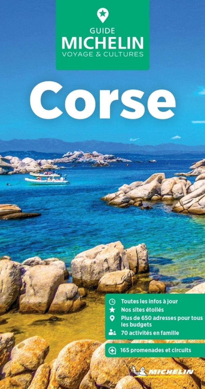 Couverture du livre « GUIDE VERT CORSE », librairie Les Contes Infusés à Corte