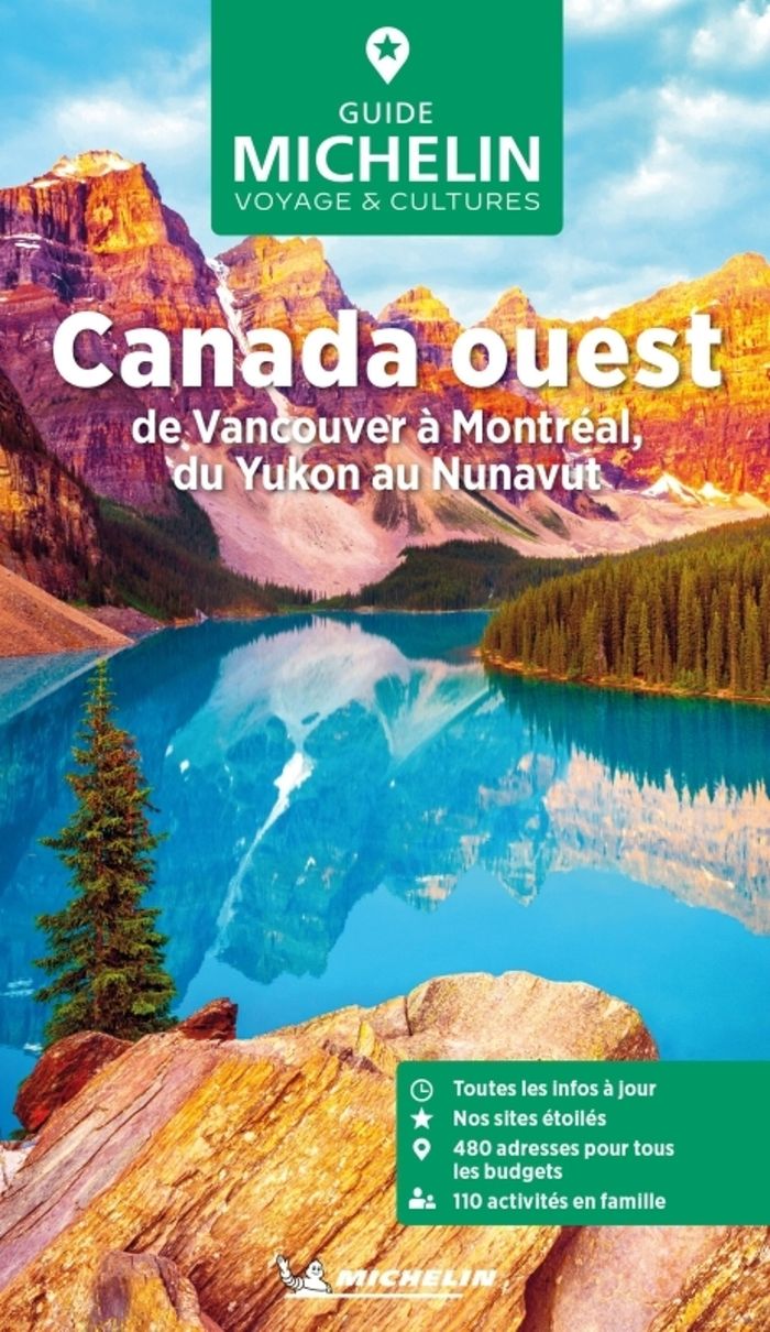 Couverture du livre « Canada Ouest : de Vancouver à Montréal, du Yukon au Nunavut », librairie Les Contes Infusés à Corte