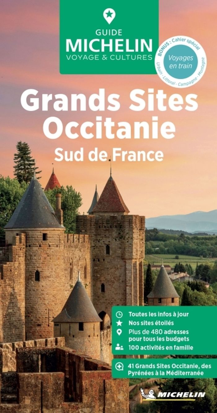 Couverture du livre « Grands sites d'Occitanie : Sud de France » de Manufacture française des pneumatiques Michelin, librairie Les Contes Infusés à Corte