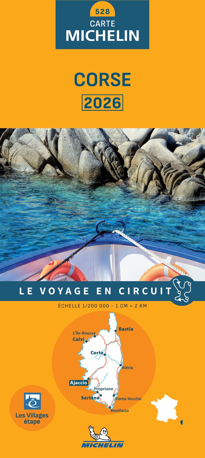 Couverture du livre « CARTE REGIONALE CORSE 2026 » de Xxx, librairie Les Contes Infusés à Corte