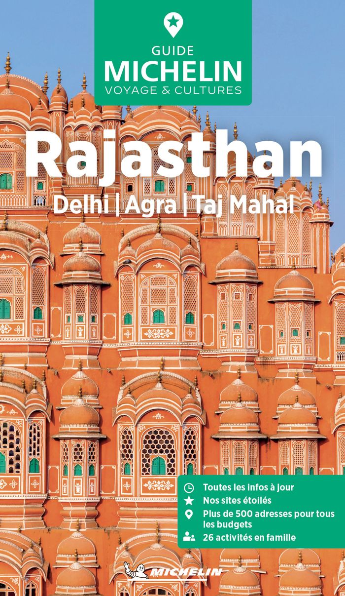 Couverture du livre « Rajasthan : Delhi, Agra, Taj Mahal » de Manufacture française des pneumatiques Michelin, librairie Les Contes Infusés à Corte
