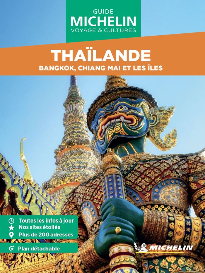 Couverture du livre « Thaïlande : Bangkok, Chiang Mai et les îles » de Manufacture française des pneumatiques Michelin, librairie Les Contes Infusés à Corte