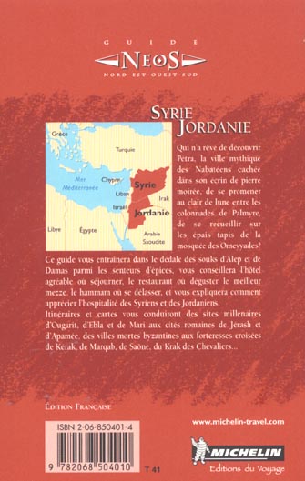 Quatrième de couverture de « 8504: GUIDE NEOS ; SYRIE JORDANIE EN FRANCAIS »
