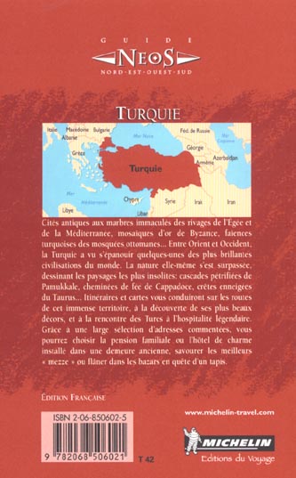 Quatrième de couverture de « 8506: GUIDE NEOS ; TURQUIE EN FRANCAIS »
