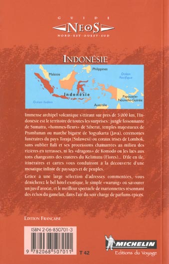 Quatrième de couverture de « 8507: GUIDE NEOS ; INDONESIE EN FRANCAIS »