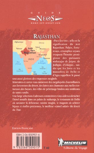 Quatrième de couverture de « 8509: GUIDE NEOS ; RAJASTHAN EN FRANCAIS »