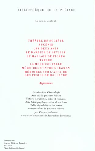 Quatrième de couverture de « OEUVRES »