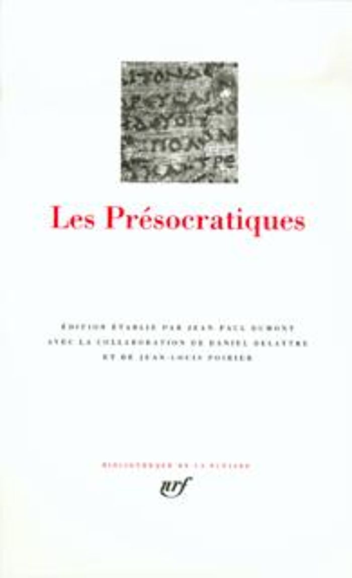 Couverture du livre « LES PRESOCRATIQUES », librairie Les Contes Infusés à Corte