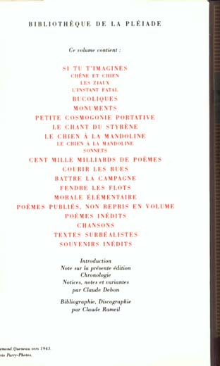 Quatrième de couverture de « OEUVRES COMPLETES - VOL01 »